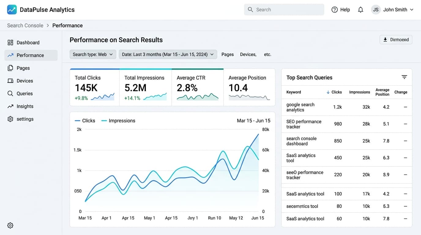 Google Search Console Performance Dashboard Flowdev Teams